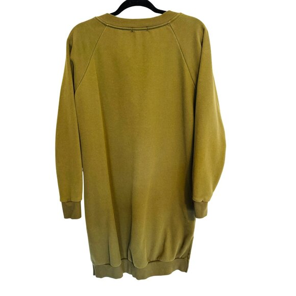 2/$30 Ellie & Kate Medium Olive Green Lace-Up Sweatshirt Dress - Picture 6 of 16